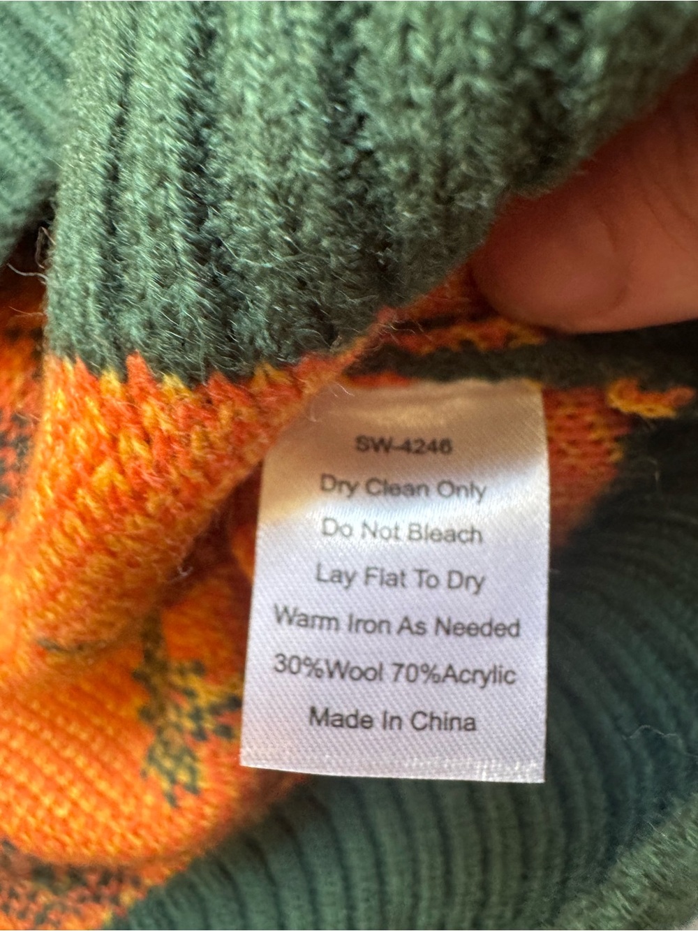 Kiel James Patrick KJP The Big Cozy Leaf Fall Sweater Green NWT - Picture 6 of 8